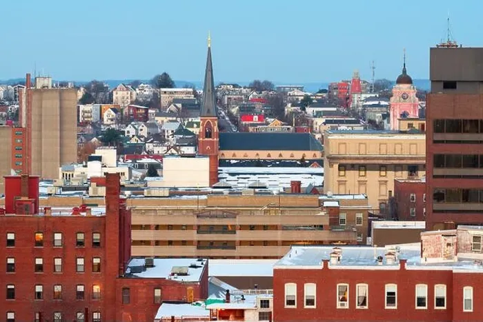 Framed Print : Portland, Maine, USA downtown skyline Framed Print : Portland, Maine, USA downtown skyline
