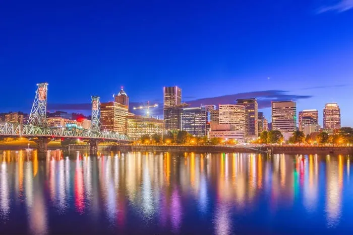 Framed Print : Portland, Oregon, USA skyline at dusk on the Willamette River Framed Print : Portland, Oregon, USA skyline at dusk on the Willamette River