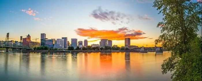 Framed Print : Portland, Oregon, USA skyline at dusk on the Willamette River Framed Print : Portland, Oregon, USA skyline at dusk on the Willamette River