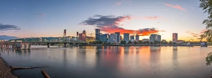 Framed Print : Portland, Oregon, USA skyline at dusk on the Willamette River Framed Print : Portland, Oregon, USA skyline at dusk on the Willamette River