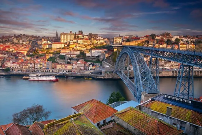 Framed Print : Porto, Portugal. Aerial cityscape image of Porto, Portugal with the Douro River and the Luis I Bridge during sunrise Framed Print : Porto, Portugal. Aerial cityscape image of Porto, Portugal with the Douro River and the Luis I Bridge during sunrise