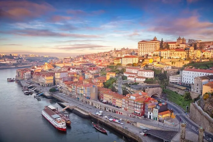 Framed Print : Porto, Portugal. Aerial cityscape image of Porto, Portugal during sunrise Framed Print : Porto, Portugal. Aerial cityscape image of Porto, Portugal during sunrise