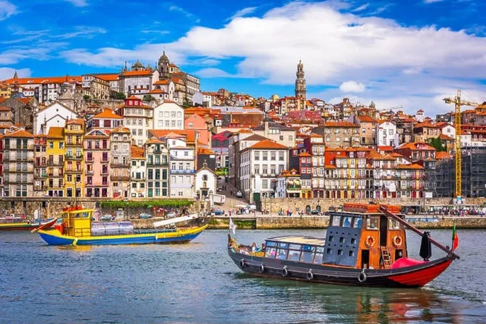 Framed Print : Porto, Portugal old town skyline from across the Douro River Framed Print : Porto, Portugal old town skyline from across the Douro River