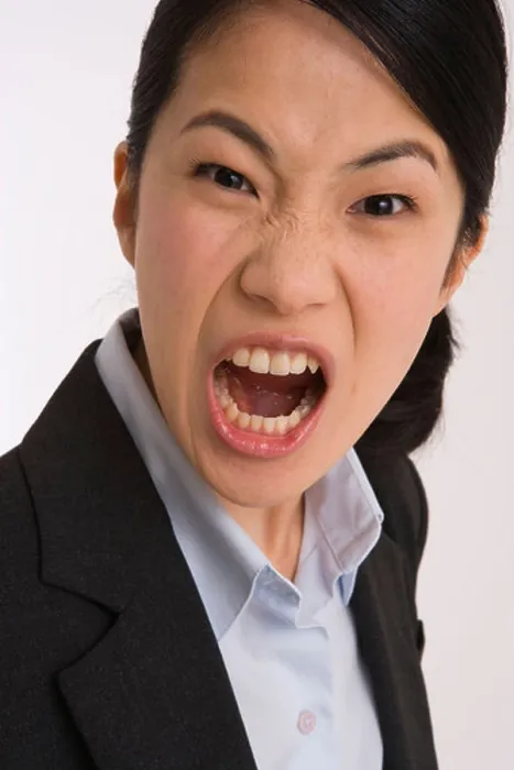 Framed Print : Portrait of a businesswoman shouting in anger Framed Print : Portrait of a businesswoman shouting in anger