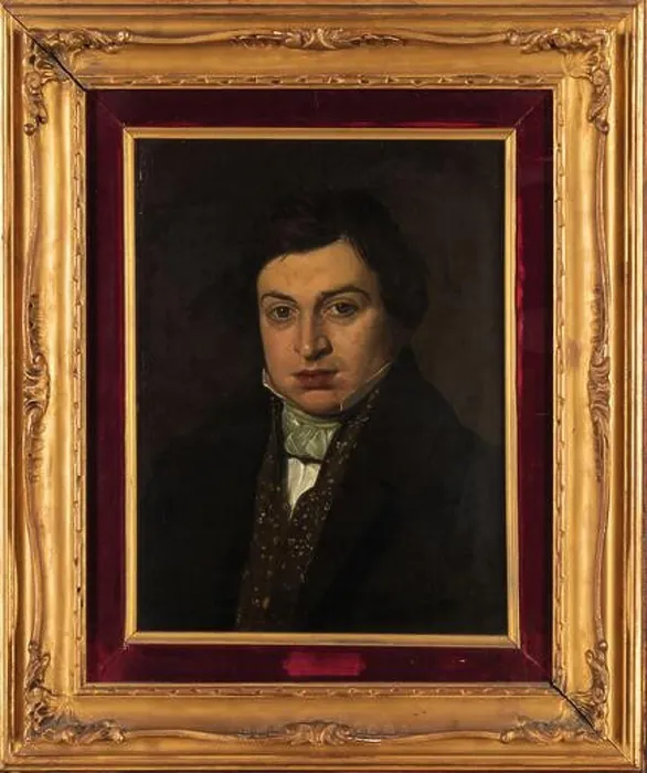 Framed Print : Portrait of the composer Gioachino Antonio Rossini (1792-1868). Museum: PRIVATE COLLECTION. Author: ANONYMOUS