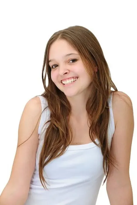 Framed Print : portrait of a cute teenage girl isolated on white, cutout