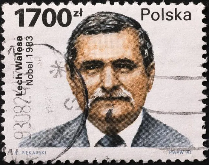 Framed Print : Portrait of Lech Walesa on polish postage stamp Framed Print : Portrait of Lech Walesa on polish postage stamp