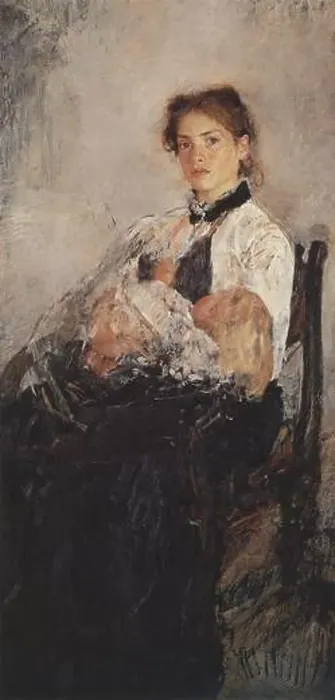 Framed Print : Portrait of Nadezhda Derviz with Her Child 1889 by Valentin Serov Framed Print : Portrait of Nadezhda Derviz with Her Child 1889 by Valentin Serov