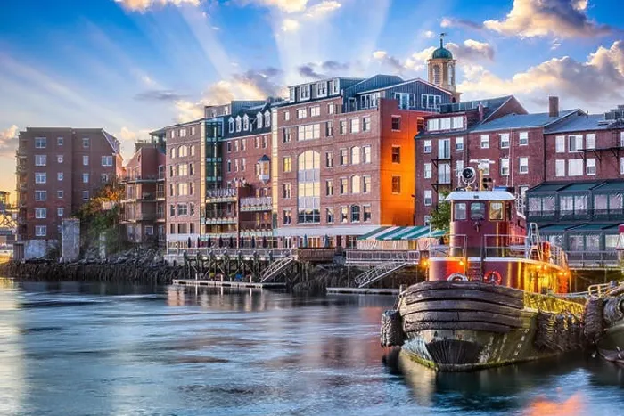 Framed Print : Portsmouth, New Hampshire, USA town cityscape Framed Print : Portsmouth, New Hampshire, USA town cityscape