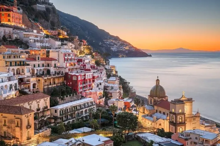 Framed Print : Positano, Italy along the Amalfi Coast at dusk Framed Print : Positano, Italy along the Amalfi Coast at dusk