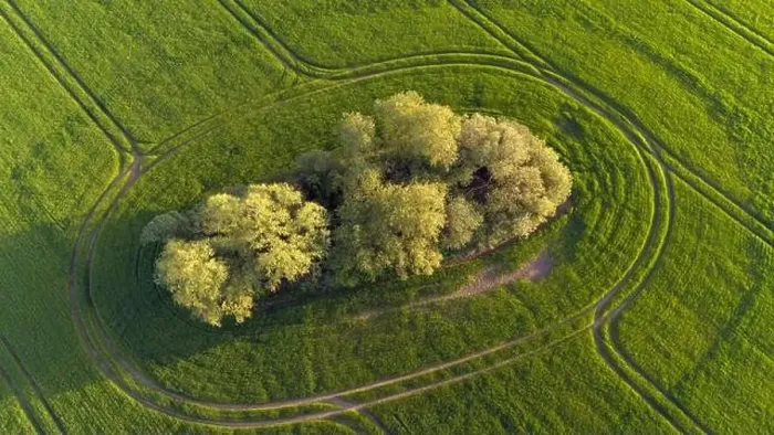 Framed Print : Possible Bomb crater or Marl Pit in the North Norfolk landscape around Little Snoring and Kettlestone, UK