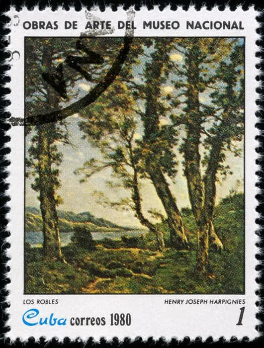 Framed Print : Postage stamp from Cuba in the Paintings from the National Museum series issued in 1980 Framed Print : Postage stamp from Cuba in the Paintings from the National Museum series issued in 1980