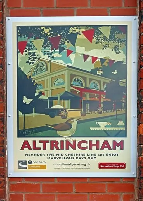 Framed Print : Poster for visits to Altrincham Framed Print : Poster for visits to Altrincham