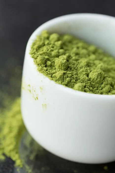 Framed Print : Powdered matcha tea in white bowl Framed Print : Powdered matcha tea in white bowl