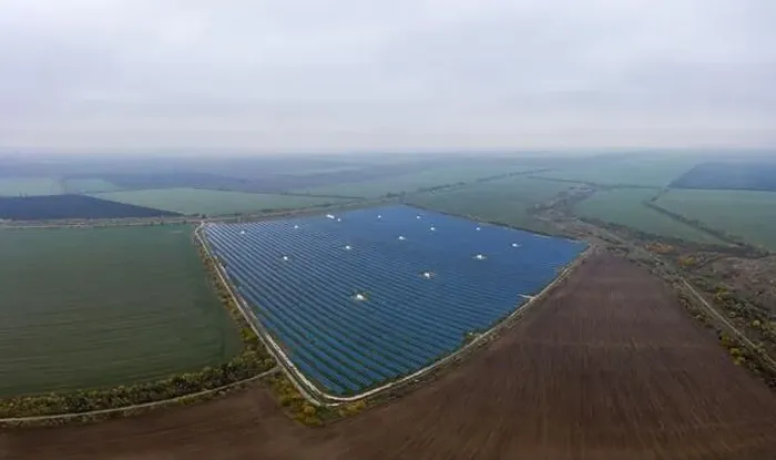 Framed Print : Power plant using renewable solar energy. Aerial drone shot Framed Print : Power plant using renewable solar energy. Aerial drone shot