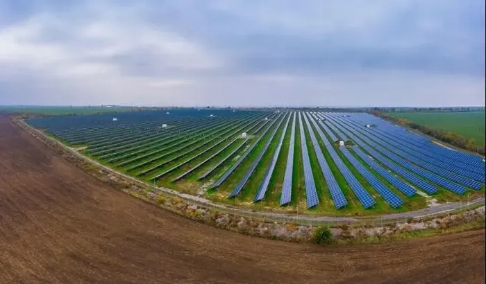 Framed Print : Power plant using renewable solar energy. Aerial drone shot Framed Print : Power plant using renewable solar energy. Aerial drone shot