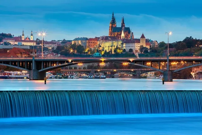 Framed Print : Prague. Image of Prague, capital city of Czech Republic, during twilight blue hour Framed Print : Prague. Image of Prague, capital city of Czech Republic, during twilight blue hour