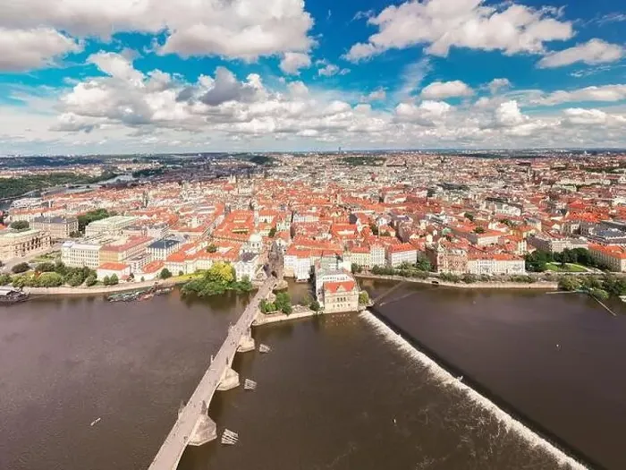 Framed Print : Prague Old Town in Czech Republic with Famous Sightseeing Places in Background Framed Print : Prague Old Town in Czech Republic with Famous Sightseeing Places in Background