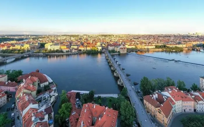Framed Print : Prague Old Town in Czech Republic with Famous Sightseeing Places in Background Framed Print : Prague Old Town in Czech Republic with Famous Sightseeing Places in Background
