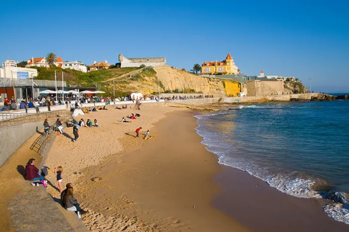 Framed Print : Praia do Poca beach Estoril coastal resort near Lisbon Portugal Europe Framed Print : Praia do Poca beach Estoril coastal resort near Lisbon Portugal Europe