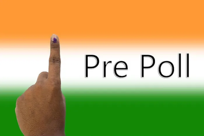 Framed Print : Pre-poll and hand showing of Indian election polling on the Indian flag Framed Print : Pre-poll and hand showing of Indian election polling on the Indian flag