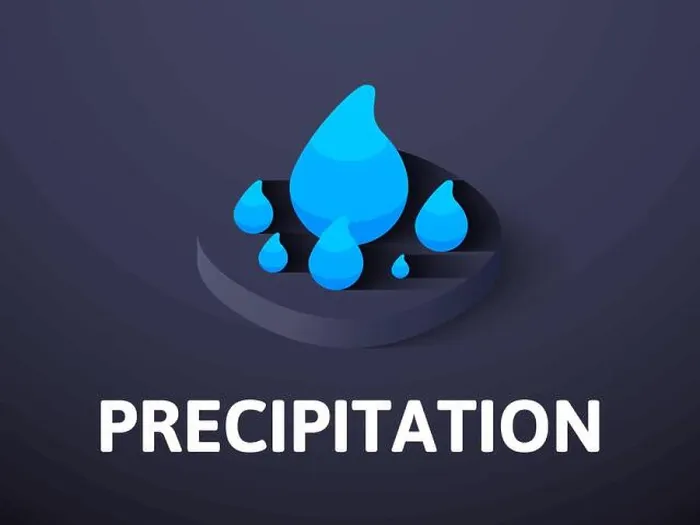 Framed Print : Precipitation isometric icon, isolated on color background