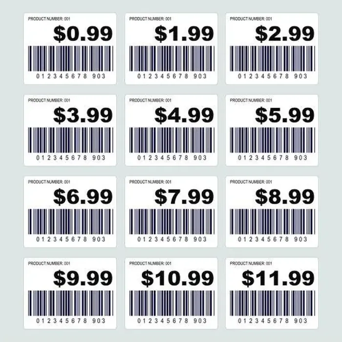 Framed Print : Price tag barcode label set