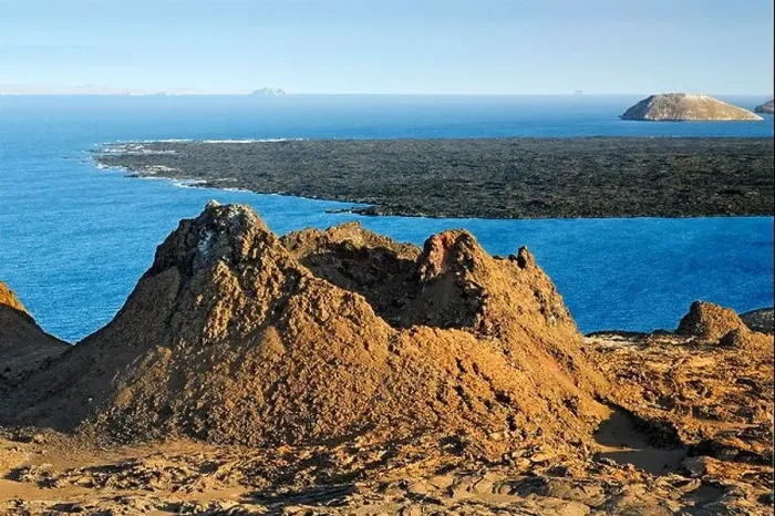 Framed Print : Primeval volcanic scenery with small crater Framed Print : Primeval volcanic scenery with small crater
