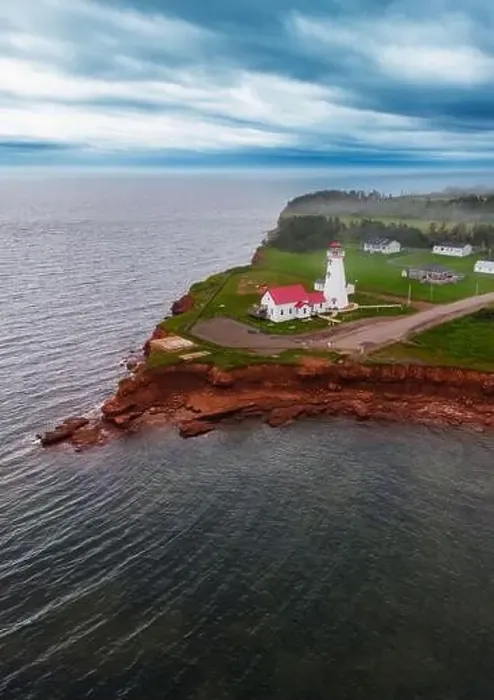 Framed Print : Prince Edward Island, the East Point Lighthouse aerial view Framed Print : Prince Edward Island, the East Point Lighthouse aerial view