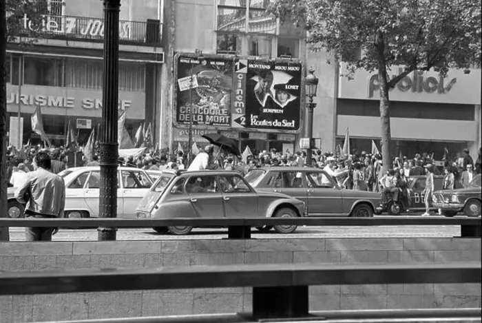 Framed Print : A procession of Beziers fans on the occasion of the victory in the rugby club championship Framed Print : A procession of Beziers fans on the occasion of the victory in the rugby club championship