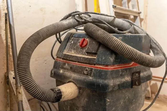 Framed Print : professional construction vacuum cleaner used during the renovation Framed Print : professional construction vacuum cleaner used during the renovation