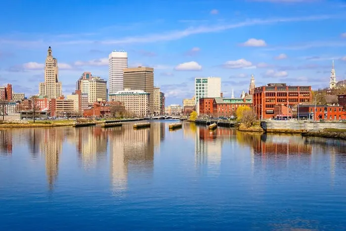 Framed Print : Providence, Rhode Island, USA downtown skyline on the river Framed Print : Providence, Rhode Island, USA downtown skyline on the river