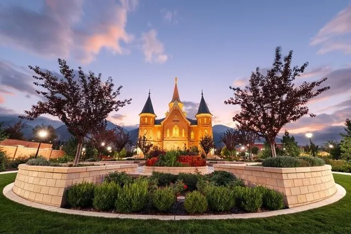 Framed Print : Provo, Utah, USA at Provo City Center Temple at twilight Framed Print : Provo, Utah, USA at Provo City Center Temple at twilight