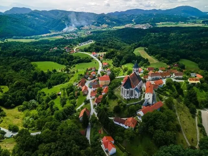 Framed Print : Ptujska Gora Church on Hill Top in Slovenia Countrtyside. Drone Scenic View Framed Print : Ptujska Gora Church on Hill Top in Slovenia Countrtyside. Drone Scenic View