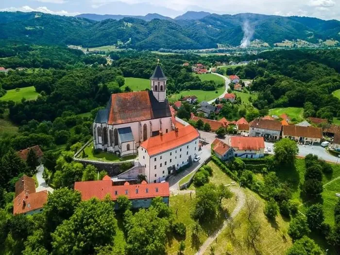 Framed Print : Ptujska Gora Church on Hill Top in Slovenia Countrtyside. Drone Scenic View Framed Print : Ptujska Gora Church on Hill Top in Slovenia Countrtyside. Drone Scenic View