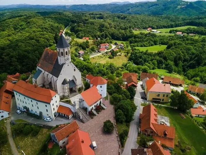 Framed Print : Ptujska Gora Church on Hill Top in Slovenia Countrtyside. Drone Scenic View Framed Print : Ptujska Gora Church on Hill Top in Slovenia Countrtyside. Drone Scenic View