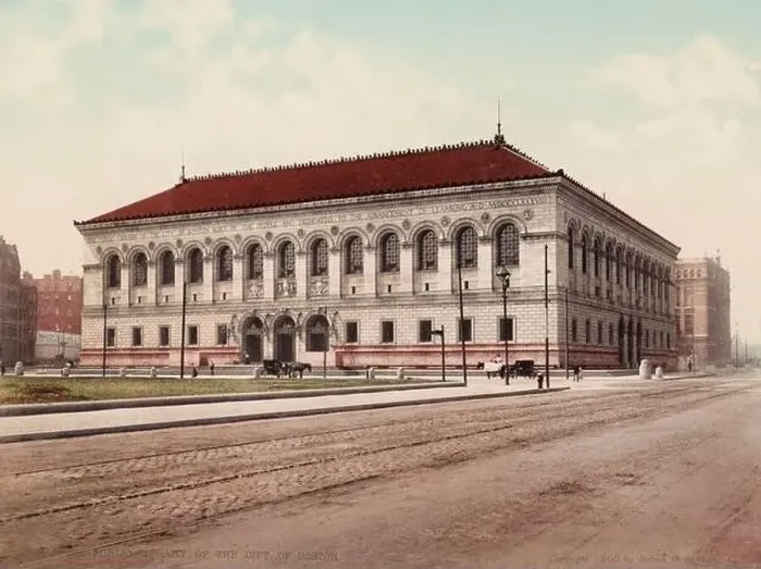 Framed Print : The Public Library of the city of Boston, Massachusetts 1900 Framed Print : The Public Library of the city of Boston, Massachusetts 1900