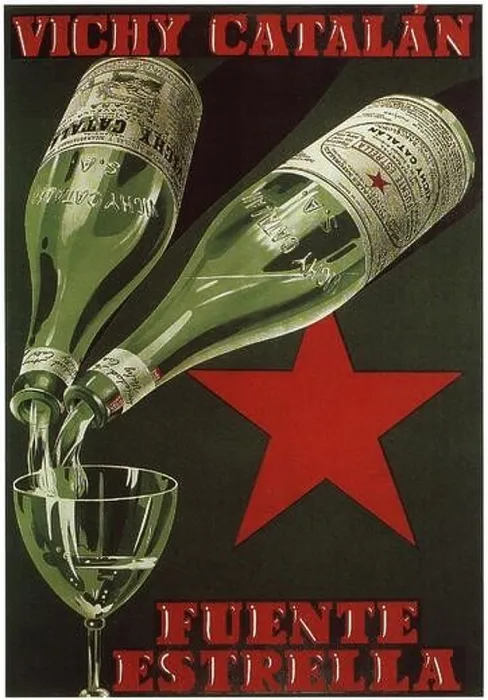 Framed Print : Publicidad. Agua de Vichy Catalán y Fuente Estrella. Cartel de 1930. Facsímil de 1960 Framed Print : Publicidad. Agua de Vichy Catalán y Fuente Estrella. Cartel de 1930. Facsímil de 1960