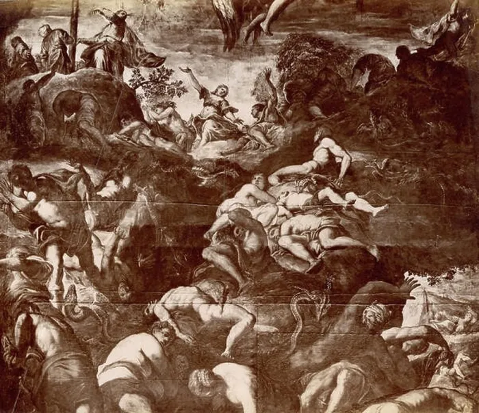 Framed Print : The Punishment of the Snakes, painting by Tintoretto, Venice, Italy Framed Print : The Punishment of the Snakes, painting by Tintoretto, Venice, Italy