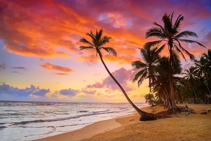 Framed Print : Punta Cana beach at sunrise, Dominican Republic, Caribbean Framed Print : Punta Cana beach at sunrise, Dominican Republic, Caribbean