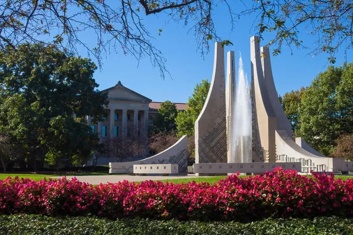 Framed Print : Purdue Engineering Fountain with Hovde Hall in background Framed Print : Purdue Engineering Fountain with Hovde Hall in background