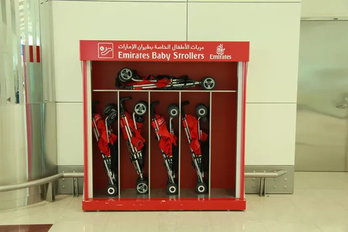 Framed Print : Push chair rack at Dubai airport Framed Print : Push chair rack at Dubai airport