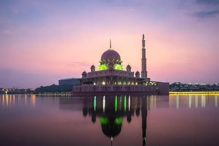 Framed Print : Putrajaya mosque or pink mosque with lake between sunrise in Kuala Lumpur, Malaysia. Malaysia tourism, history building, or tradition culture and trav Framed Print : Putrajaya mosque or pink mosque with lake between sunrise in Kuala Lumpur, Malaysia. Malaysia tourism, history building, or tradition culture and trav