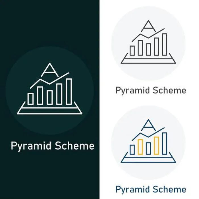 Framed Print : Pyramid Scheme Vector Illustration Icon Design