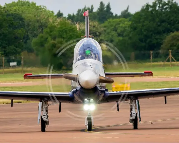 Framed Print : Qinetiq, Pilatus PC-21 on arrival at the Royal International Air Tattoo 2024 Framed Print : Qinetiq, Pilatus PC-21 on arrival at the Royal International Air Tattoo 2024