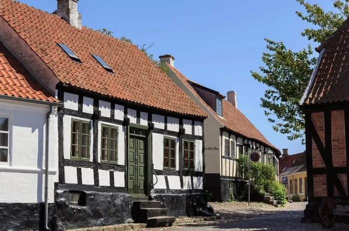 Framed Print : Quaint old houses on narrow cobbled street of Overgade, Ebeltoft, Jutland, Denmark, Scandinavia Framed Print : Quaint old houses on narrow cobbled street of Overgade, Ebeltoft, Jutland, Denmark, Scandinavia