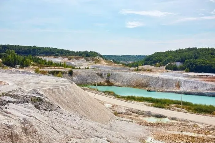 Framed Print : Quarry extraction porcelain clay Framed Print : Quarry extraction porcelain clay