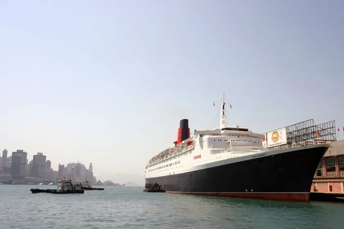 Framed Print : Queen Elizabeth Two 2 Cruise Ships docks at Tsim Sha Tsui Hong Kong Cruise ship terminal Framed Print : Queen Elizabeth Two 2 Cruise Ships docks at Tsim Sha Tsui Hong Kong Cruise ship terminal