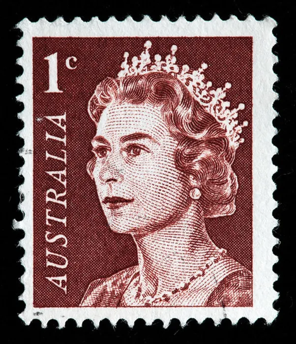 Framed Print : Queen Elizabeth II, postage stamp, Australia, 1963