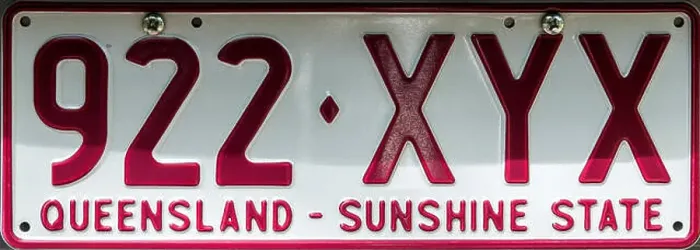 Framed Print : Queensland Number Plate, Australia Framed Print : Queensland Number Plate, Australia